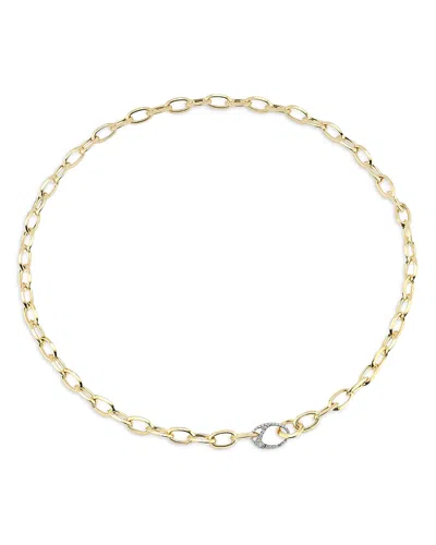 Walters Faith 18k Yellow Gold Diamond Garnett Small Oval Link Necklace, 20