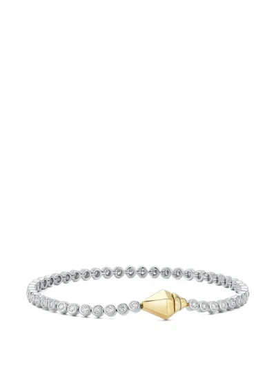 Walters Faith Diamond-bezel Classic Clasp Bracelet In Silver