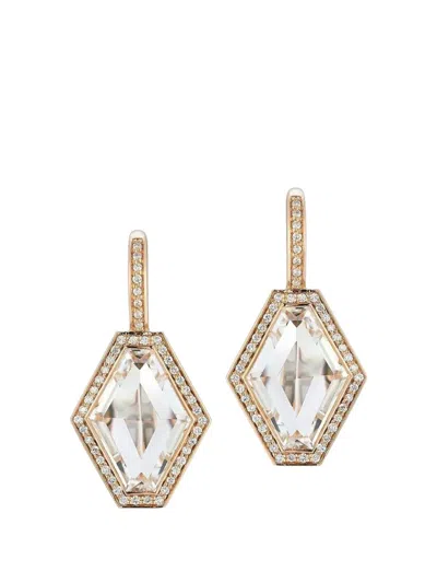 Walters Faith Diamond Hexagon Earrings In Pink