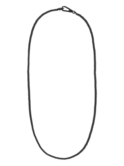 Walters Faith Matte Hematite Beaded Necklace In Black