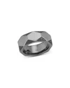 Walters Faith Men's 18k Black Gold Black Diamond Quentin Faceted Hexagon Band Ring In Black