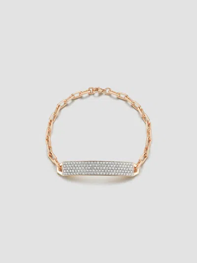 Walters Faith Carrington Rose Gold Diamond Id Bracelet