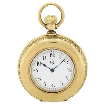 Pre-owned Waltham Antique  Amn. Watch Co. Grade 18k Yellow Gold 16j Size 8s Pocket Watch