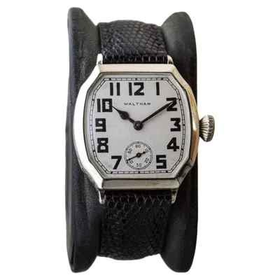 Pre-owned Waltham Gold Filled Tortue Shaped Art Deco Watch With Flawless Original Dial In Multi