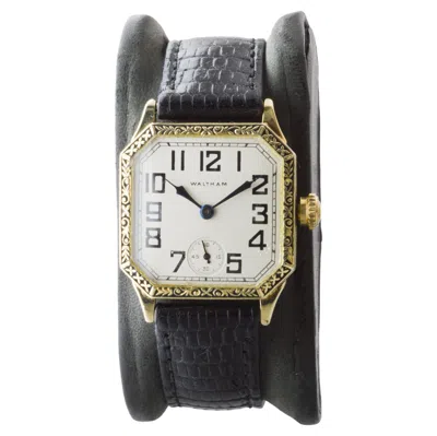 Pre-owned Waltham "sapphire" Gold Filled Art Deco Watch With Original Dial In Multi