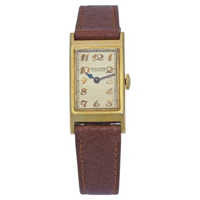 Pre-owned Waltham Vintage 1930s  14k Yellow Gold 21 Jewels Watch