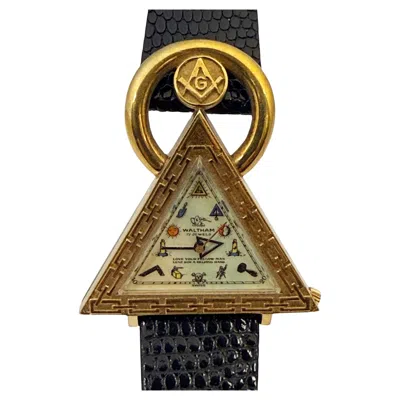Pre-owned Waltham Vintage  Masonic Mechanical Wrist Watch In Multi