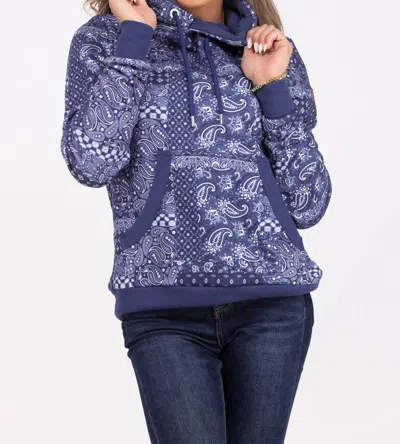 Wanakome Arya Front Pocket Hoodie In Indigo In Multi