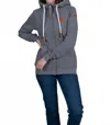 Wanakome Rebekah Front Zip Sweatshirt In Ash In Gray