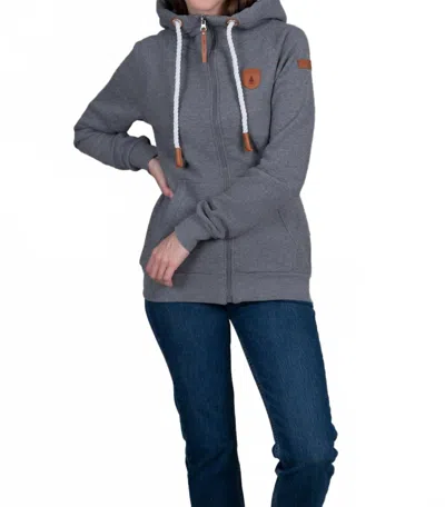 Wanakome Rebekah Front Zip Sweatshirt In Ash In Gray