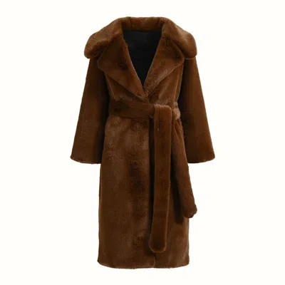 Wanan Touch Alpaca And Wool Faux Fur Coat