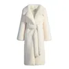 Wanan Touch Alpaca And Wool Faux Fur Coat White