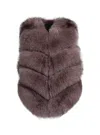 Wanan Touch Ami Brown Fox Fur Vest