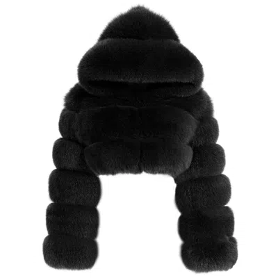 Wanan Touch Amira Black Fox Fur Jacket