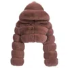 Wanan Touch Amira Brown Fox Fur Jacket