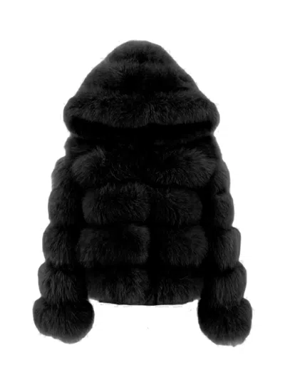Wanan Touch Black Anai Jacket In Fox Fur