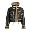 Wanan Touch Brown Leather Mountain Jacket