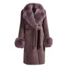 Wanan Touch Chic Special Purple Wool Coat