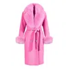 Wanan Touch Coat Chic Fucsia Mixed Cashmere