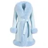Wanan Touch Coat Liberty Light Blue Mixed Cashmere