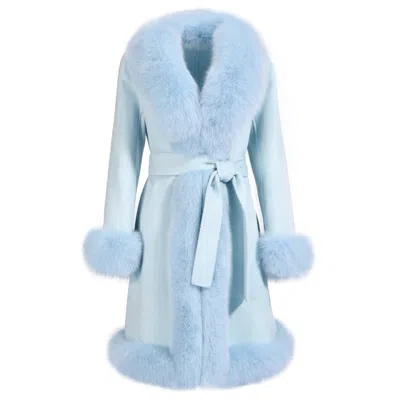 Wanan Touch Coat Liberty Light Blue Mixed Cashmere