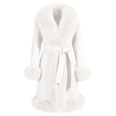 Wanan Touch Coat Liberty White Mixed Cashmere