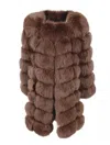 Wanan Touch Extra Brown Fox Fur Jacket