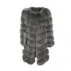 Wanan Touch Extra Dark Gray Fox Fur Jacket