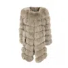 Wanan Touch Extra Kaki Fox Fur Jacket