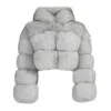 Wanan Touch Giusy Natural White Fox Fur Jacket