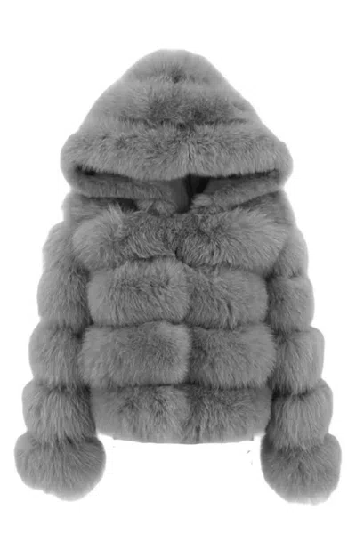 Wanan Touch Light Gray Anai Jacket In Fox Fur