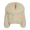 Wanan Touch Loyenne Beige Coat In Lambskin