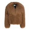Wanan Touch Loyenne Camel Coat In Lambskin