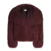 Wanan Touch Loyenne Wine Red Coat In Lambskin
