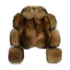 Wanan Touch Polly Brown Fox Fur Jacket