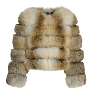 Wanan Touch Rouge Natural Gold Fox Fur Jacket