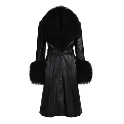 Wanan Touch Sac Coat In Leather Black