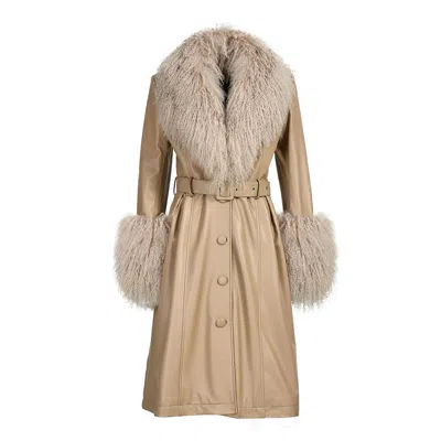 Wanan Touch Sac Coat In Leather Camel