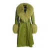 Wanan Touch Sac Coat In Leather Green
