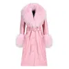 Wanan Touch Sac Coat In Leather Pink