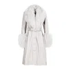 Wanan Touch Sac Coat In Leather White
