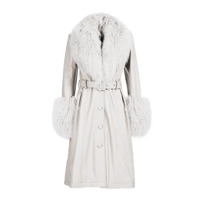 Wanan Touch Sac Coat In Leather White