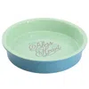 Wanda June Home By Miranda Lambert Breakfast 9 Inch Round Stoneware Pie Pan In Teal In Blue