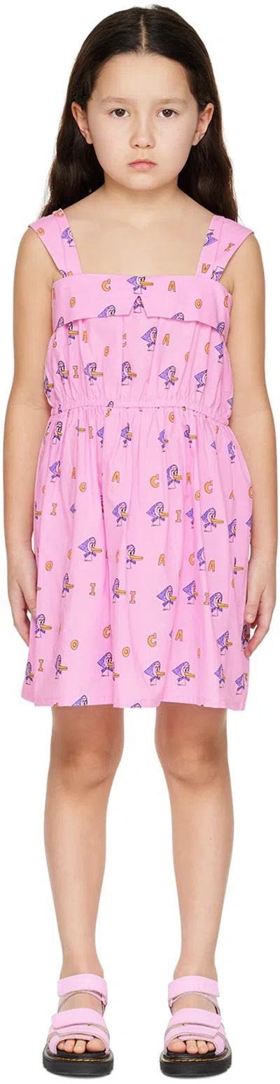 Wander & Wonder Kids Pink Fia Dress In Candy Duck