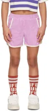 Wander & Wonder Kids Purple Gym Shorts In Lavender