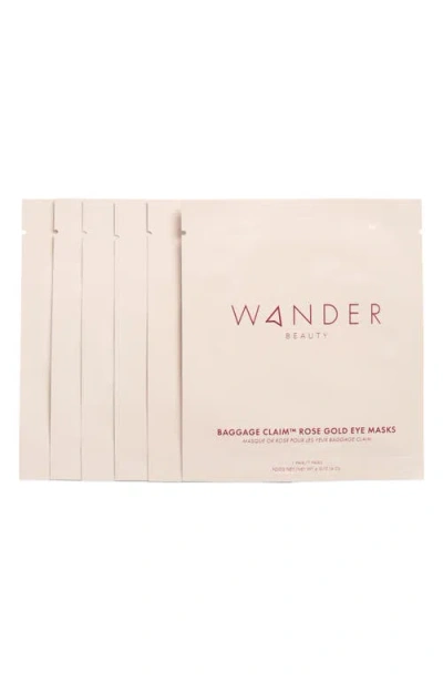 WANDER BEAUTY WANDER BEAUTY BAGGAGE CLAIM GOLD EYE MASKS