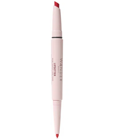 Wander Beauty Lipsetter Dual Lipstick & Liner In Red