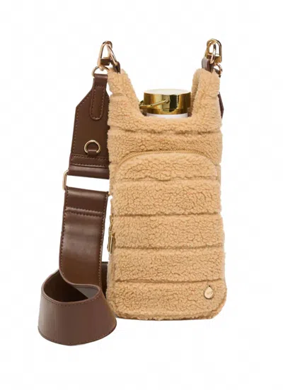Wanderfull Unisex Sherpa Hydrobag With Vegan Leather Strap In Camel In Brown