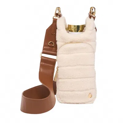 Wanderfull Unisex Sherpa Hydrobag With Vegan Leather Strap In Ivory In Multi