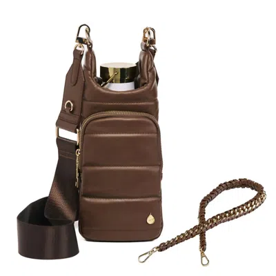 Wanderfull Unisex Vegan Leather Hydrobag With Strap Bundle In Brown Mocha In Multi